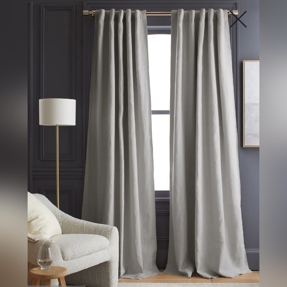 NWT! Quince Linen Cloud Blackout Curtains Set Of 2 Panels! 48"x 108" (E64)